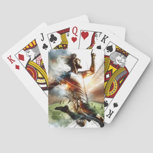 Fantasy Schattige Voetbalstadion Pokerkaarten (Achterkant)
