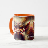 Fantasy Schattige Vreemd Mooi Wezen Mok (Voorkant links)