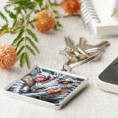 Fantasy Schattige Vrouw Warrior Dragon Sleutelhanger (Zijkant)