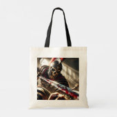 Fantasy Schattige Warrior Ancient Armor Tote Bag (Achterkant)