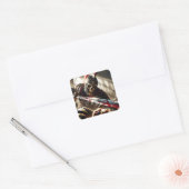 Fantasy Schattige Warrior Ancient Armor Vierkante Sticker (Envelop)