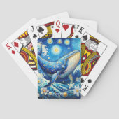 Fantasy Schattige Whale Stars Zee Pokerkaarten (Achterkant)