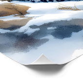 Fantasy Schattige White Leopard Snow Perfect Poster (Hoek)