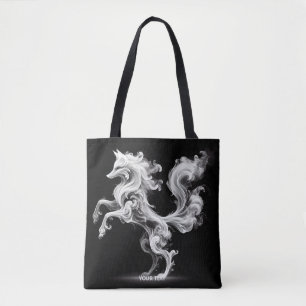 Fantasy Schattige White Smoke Fox Tote Bag