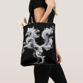 Fantasy Schattige White Smoke Fox Tote Bag (Dichtbij)