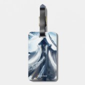 Fantasy Schattige wit licht figuur Bagagelabel (Achterkant verticaal)