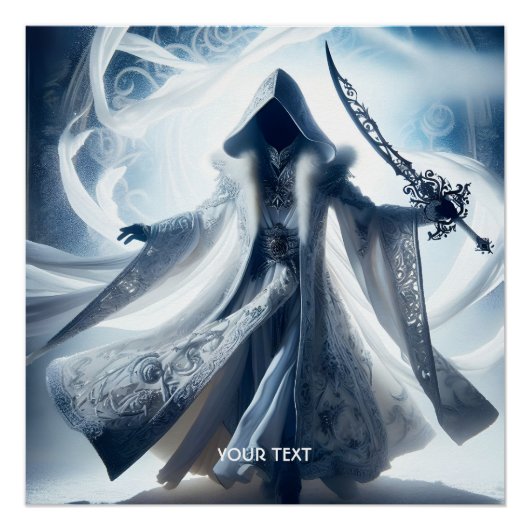Fantasy Schattige wit licht figuur Perfect Poster (Voorkant)
