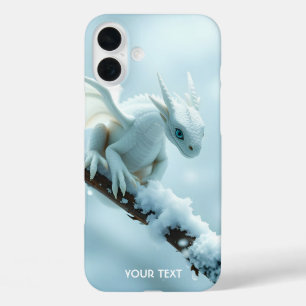 Fantasy Schattige Witte Baby Dragon iPhone 16 Plus Hoesje