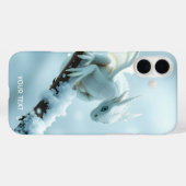 Fantasy Schattige Witte Baby Dragon Case-Mate iPhone Case (Achterkant (horizontaal))