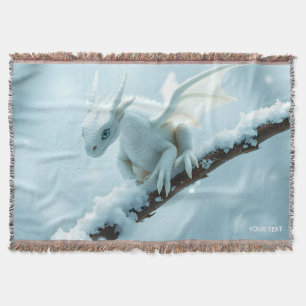 Fantasy Schattige Witte Baby Dragon Deken
