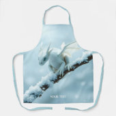Fantasy Schattige Witte Baby Dragon Schort (Voorkant)