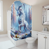 Fantasy Schattige Witte Chimera Winter Douchegordijn (In situ)