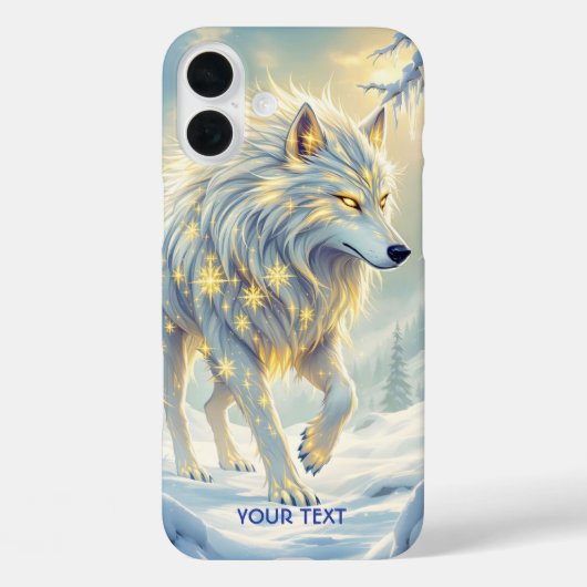 Fantasy Schattige Witte Wolf Winter Case-Mate iPhone Case (Achterkant)