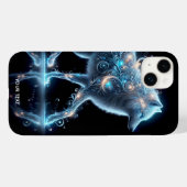 Fantasy Schattige Wolf Blue Reflection Case-Mate iPhone Case (Achterkant (horizontaal))