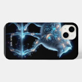 Fantasy Schattige Wolf Blue Reflection iPhone Hoesje (Achterkant horizontaal)