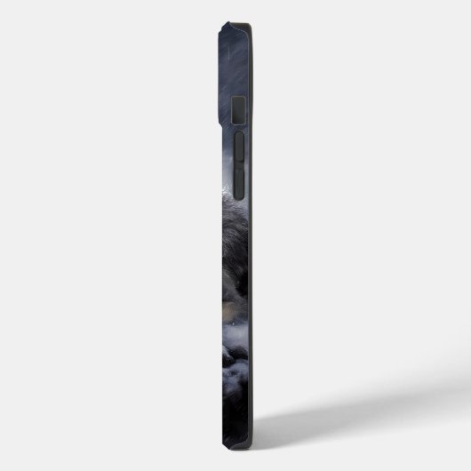 Fantasy Schattige Wolf Family Winter Case-Mate iPhone Case (Achterkant / Links)