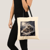 Fantasy Schattige Wolf Family Winter Tote Bag (Voorkant (product))