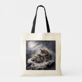Fantasy Schattige Wolf Family Winter Tote Bag (Achterkant)