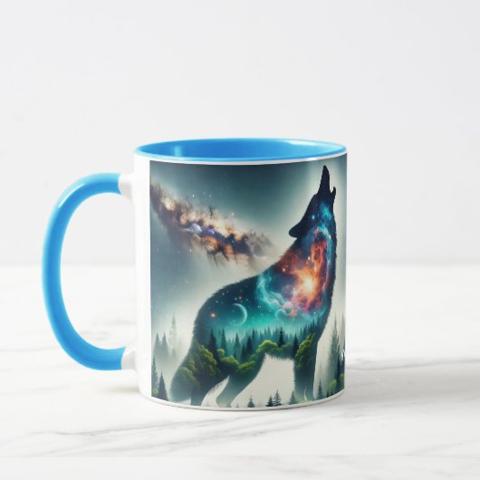 Fantasy Schattige Wolf Forest Space Mok (Links)