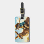 Fantasy Schattige Wombat Kangaroo Koala Bagagelabel (Voorkant verticaal)