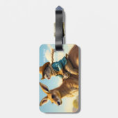 Fantasy Schattige Wombat Kangaroo Koala Bagagelabel (Achterkant verticaal)