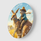 Fantasy Schattige Wombat Kangaroo Koala Grote Klok (Hoek)