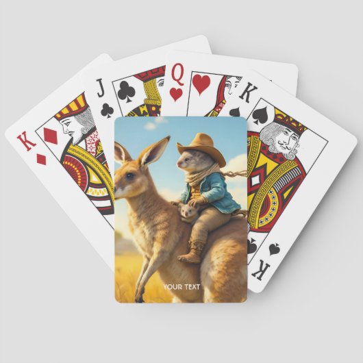 Fantasy Schattige Wombat Kangaroo Koala Pokerkaarten (Achterkant)