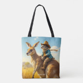Fantasy Schattige Wombat Kangaroo Koala Tote Bag (Achterkant)
