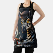 Fantasy Schattige Zebra Gezicht Schilderen Schort (Insitu)