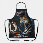 Fantasy Schattige Zebra Gezicht Schilderen Schort (Voorkant)