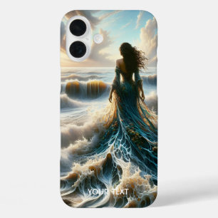Fantasy Schattige Zee Wave Girl iPhone 16 Plus Hoesje