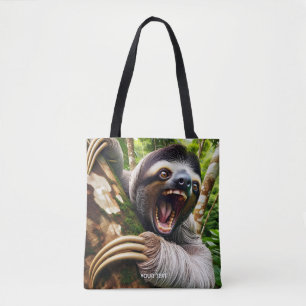 Fantasy Schattige Zeer Boze Luiaard Tote Bag