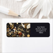 Fantasy Schattigee Abstracte Fox Art Etiket (Insitu)