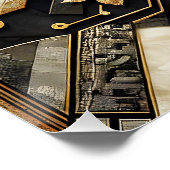 Fantasy Schattigee Abstracte Fox Art Perfect Poster (Hoek)