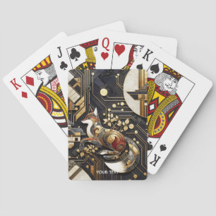 Fantasy Schattigee Abstracte Fox Art Pokerkaarten
