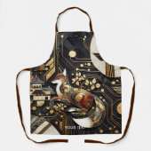 Fantasy Schattigee Abstracte Fox Art Schort (Voorkant)