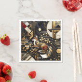 Fantasy Schattigee Abstracte Fox Art Servet (Insitu)