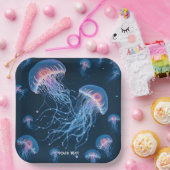 Fantasy Schattigee Abstracte kwal onder water Papieren Bordje (Feest)