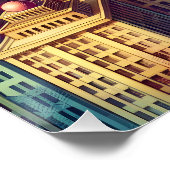 Fantasy Schattigee Abstracte Muziek Stad Perfect Poster (Hoek)