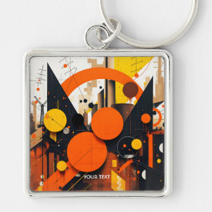 Fantasy Schattigee Abstracte rode cirkels Sleutelhanger