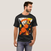 Fantasy Schattigee Abstracte rode cirkels T-shirt (Voorkant volledig)