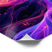 Fantasy Schattigee Abstracte ruimtesterren Perfect Poster (Hoek)