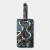 Fantasy Schattigee Abstracte Sculpture Rock Bagagelabel (Achterkant verticaal)