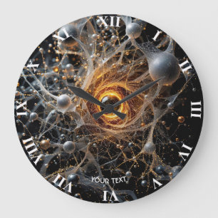 Fantasy Schattigee Abstracte Space Scene Grote Klok