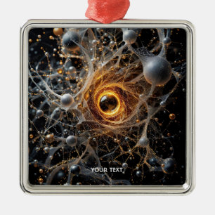 Fantasy Schattigee Abstracte Space Scene Metalen Ornament