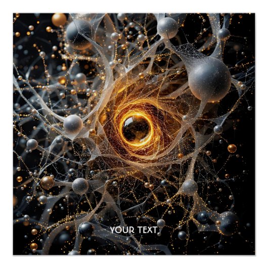 Fantasy Schattigee Abstracte Space Scene Perfect Poster (Voorkant)