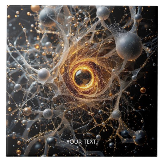 Fantasy Schattigee Abstracte Space Scene Tegeltje (Voorkant)