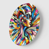 Fantasy Schattigee Abstracte surrealistische vrouw Grote Klok (Hoek)