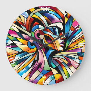 Fantasy Schattigee Abstracte surrealistische vrouw Grote Klok