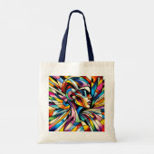 Fantasy Schattigee Abstracte surrealistische vrouw Tote Bag (Achterkant)